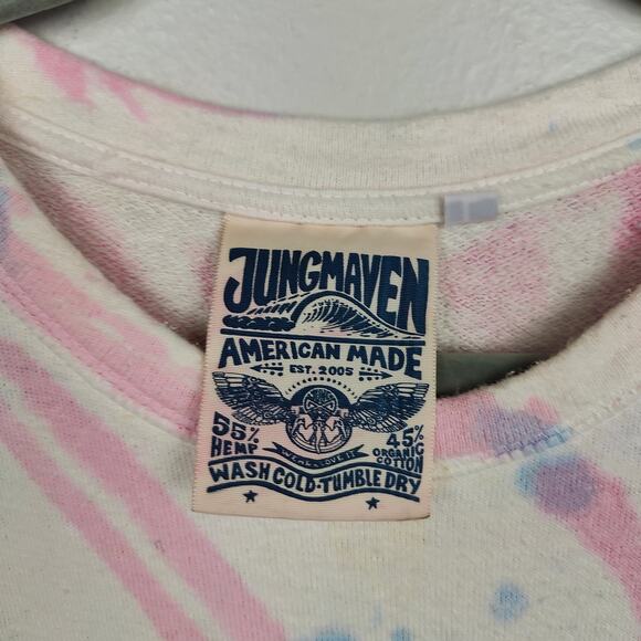 Jungmaven Pink and Blue Tie-Dye Long Sleeve Tee - Picture 3 of 8